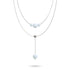 Porcelain | Silver | Lumos Ceramic Cascade Double Pendant